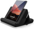Tablet Pillow Holder Stand - Tablet Pillow Soft Pad for Lap | Tablet Holder for Bed and Desk with Pocket & 4 Viewing Angles, for Ipad Pro Air, Mini, Kindle, Iphone, 4-13" Devices, Black